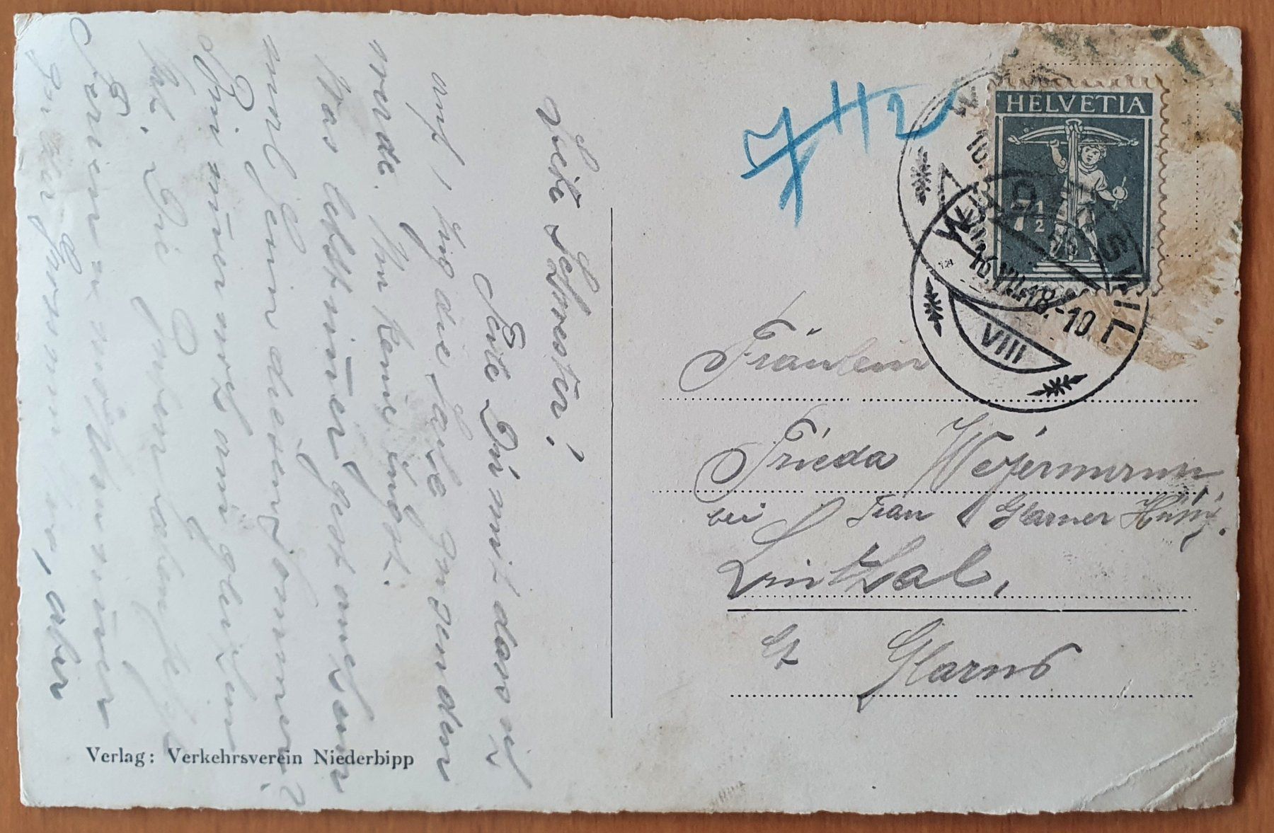 Cartoline postali: Niederbipp 1918 - Post – Usato da Kreuzlingen venduto da Rschweiz1 1