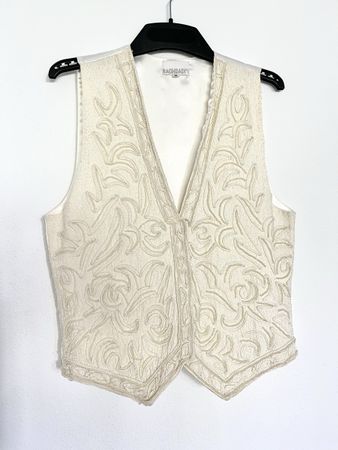 NEUE BESTICKTE WESTE CREME GR. M
