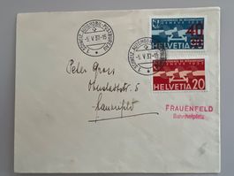 1937 Brief mit Luftpostmarken F17+ F24