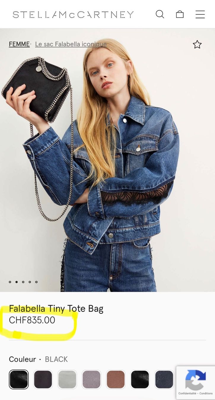 Stella McCartney Borse da donna: STELLA MCCARTNEY, Falabella Tiny, einwandfreier Zustand – Nuovo (secondo la descrizione) da Genève venduto da SoftSummer 1