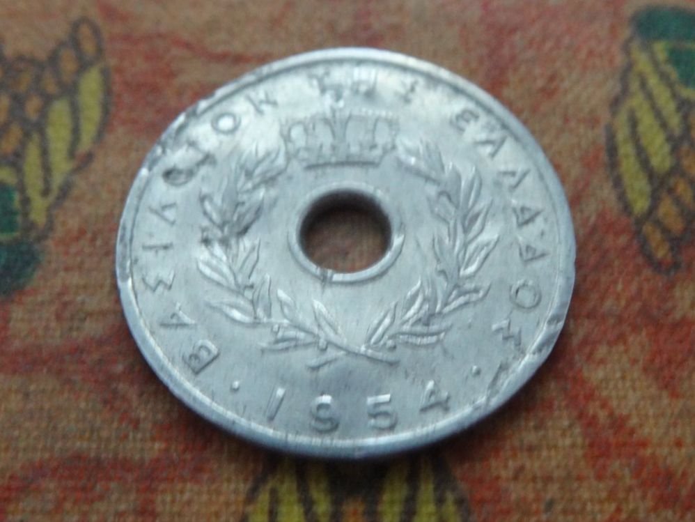 Tutti le monete: GRECE  10  Lepta  1954 – Usato da Romanel-sur-Lausanne venduto da Swift13 1