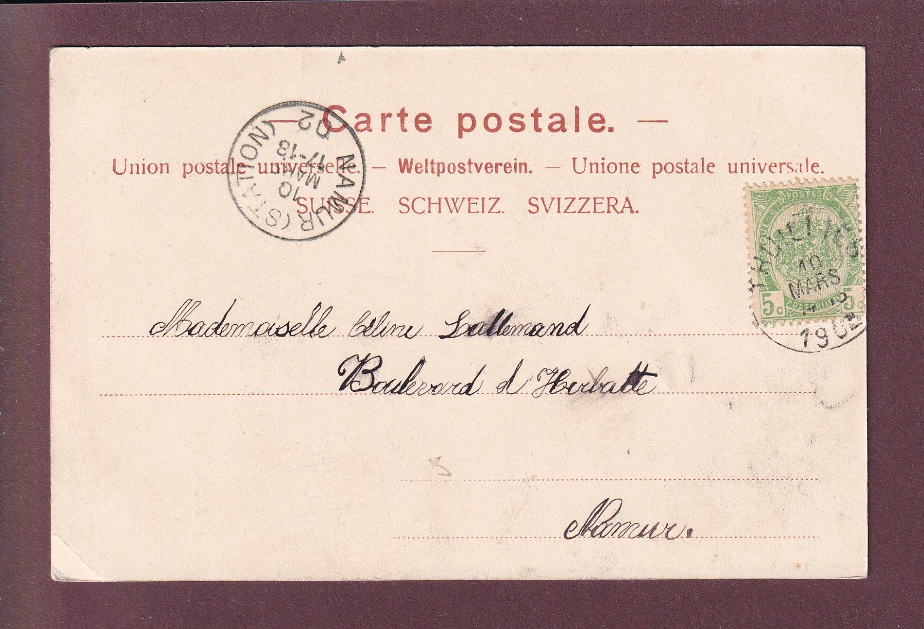 Cartes postales: GÖSCHENERTAL - 1902 – D'occasion à Pully par nicecards 1