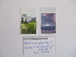 Voll Ort Ersttagsstempel aus 5600 Lenzburg 1 + 2 Stadt
