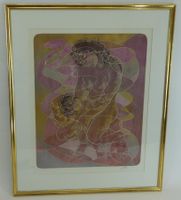 Hans Erni "Mutter & Kind" Original Lithografie, handsigniert