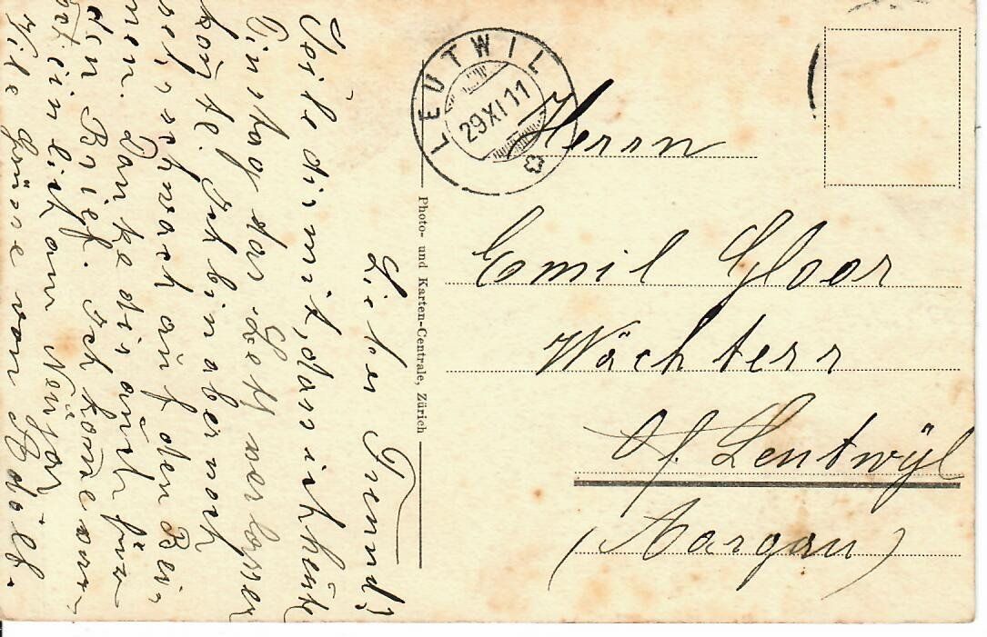 Cartes postales: Zürich  1911 – D'occasion à Hochdorf par Ziegel-16 1