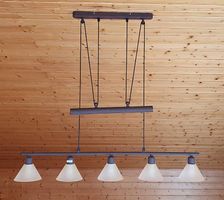 5-flammige Hängeleuchte - höhenverstellbar