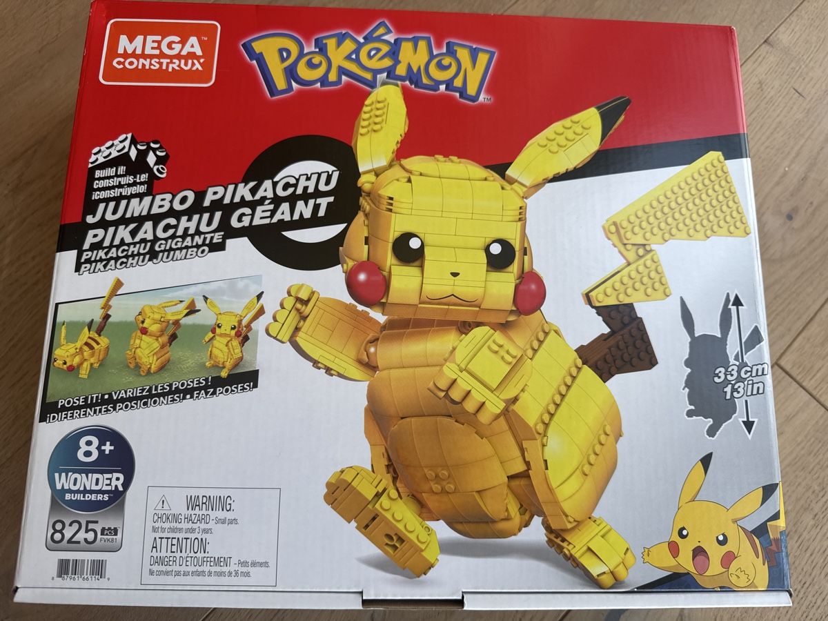 Mega Baukästen: Mega Construx Jumbo Pikachu - Pokemon Set 825 Pieces – Neu (gemäss Beschreibung) aus Zug von axx3l