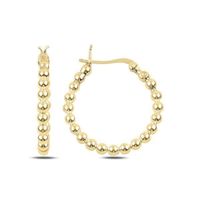 Ohrringe Creole Kugeln 925 gold Klassiker Silber 25mm