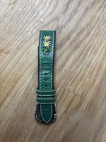 Michael Jordi Uhren Armband Leder gruen bestickt mit Blumen