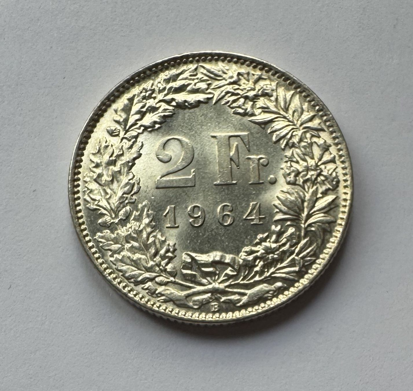 Toutes les monnaies: 1964 2 Franken stgl – Neuf (Voir description) à Kirchberg SG par Helveticus00