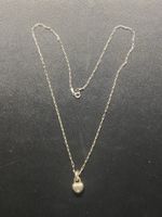 Collier avec pendentif cœur en argent 925 poinçonné