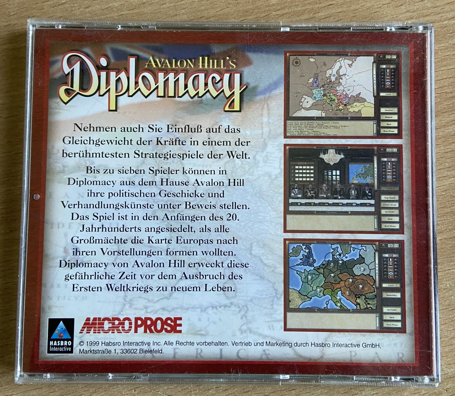 Giochi: Spiel Avalon Hill's "Diplomacy" von Micro Prose – Usato da Böckten venduto da Hansi36 2