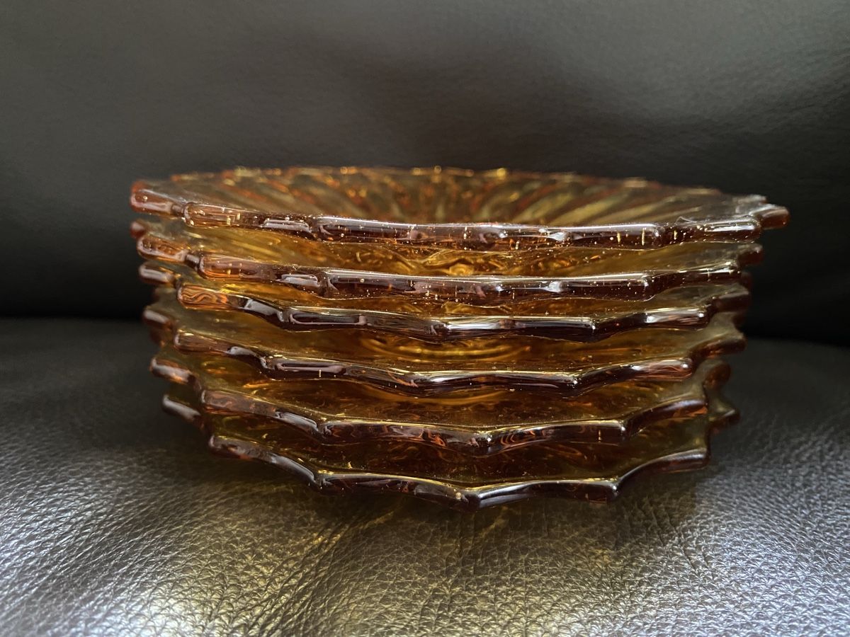 Bicchieri: 6 Dessertteller, Glas, vintage, retro – Usato da Rheinfelden venduto da Tigerlilli 1