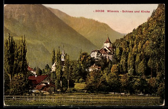 Ansichtskarten: AK Wimmis, Schloss und Kirche – Gebraucht aus Berlin von bartko-reher