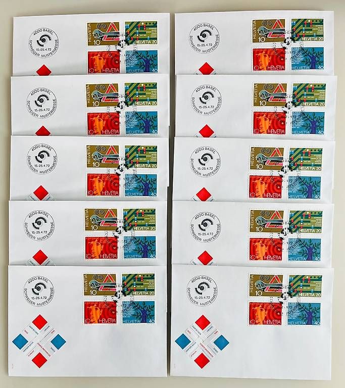 Buste & buste per spedizione: Briefmarken Schweizer Mustermesse 1972 – Nuovo e nell'imballaggio originale da Itingen venduto da Weiler1 1