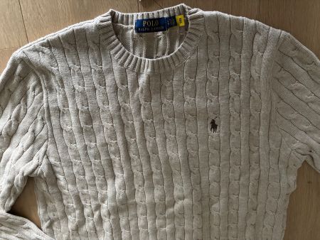 NEU creme/beige Ralph Lauren Zopfmuster Pullover