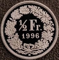 50 Rappen 1996 pp / aus Münzsatz / in einer Münzkapsel