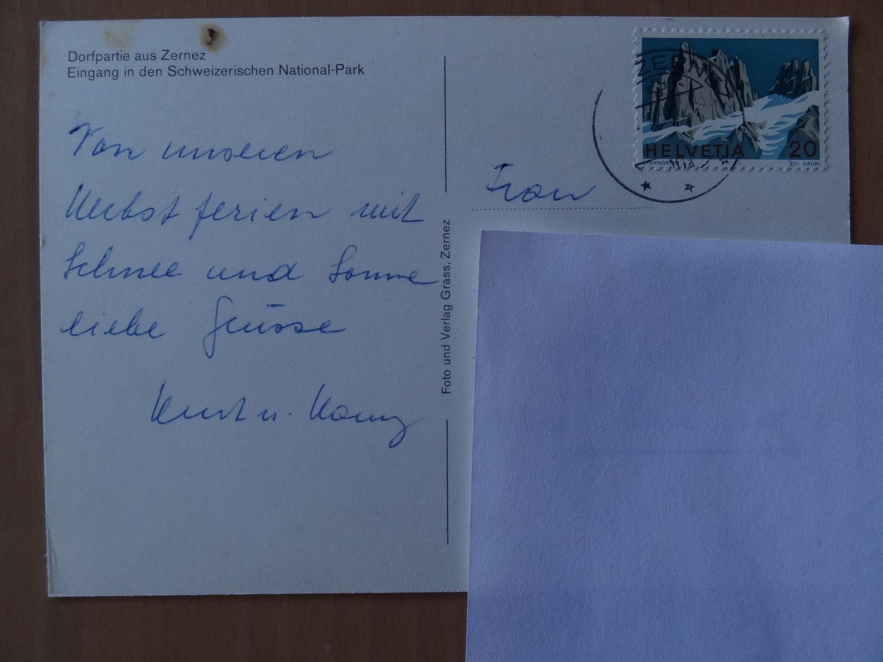 Cartoline postali: Zernez - dorfpartie - année 70 – Usato da St Léonard venduto da Riglin 1