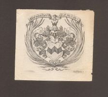 Ex-libris héraldique GEMUSAEUS, Jérôme (v.1683-1752). Basel