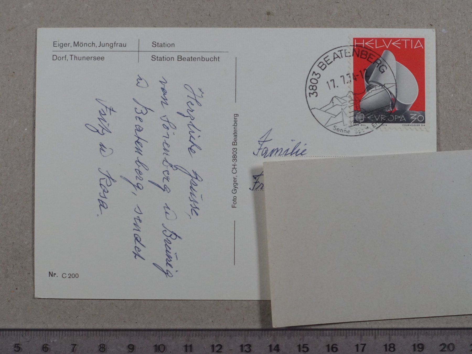 Ansichtskarten: Beatenberg, 1974 – Gebraucht aus Lenzburg von fh1 1