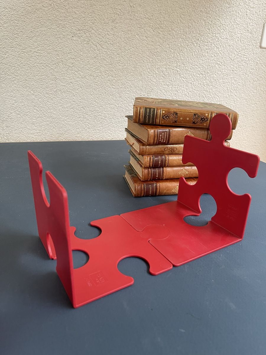 Altro in Decorazioni & Accessori: 4 Buchstützen rot Puzzle Design – Usato da Bonstetten venduto da usgsuechts_vintage 6