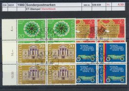 1980 "Sonderpostmarken I", Viererblock, ET - Stempel