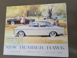 Original Prospekt Humber Hawk Saloon Limousine Estate