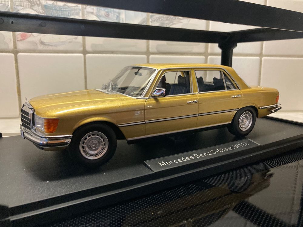 Mercedes Benz SKlasse W116 gold 1/18 NEU/OVP i Scale Kaufen auf Ricardo