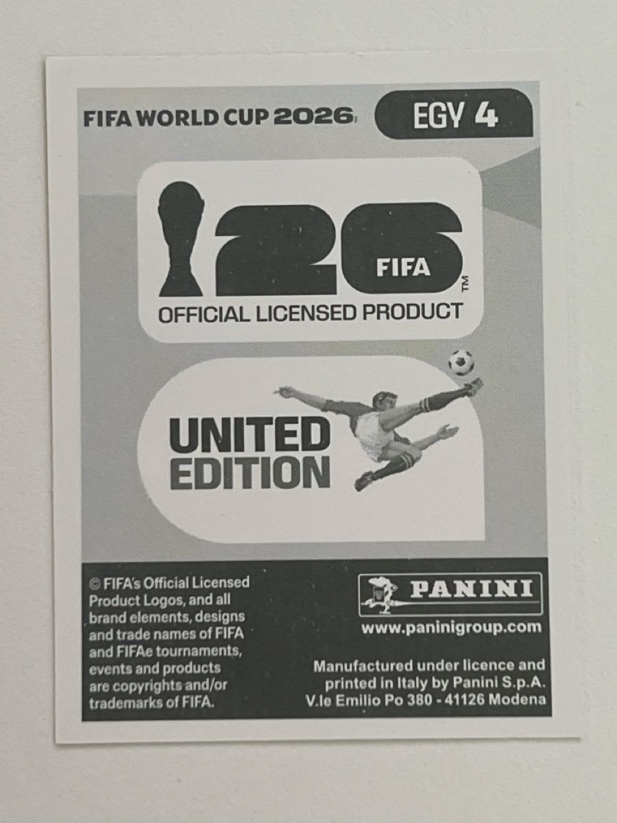 Panini Carte collezionabili: FIFA World Cup 2026 Sticker Mohamed Hamdy EGY 4 – Nuovo e nell'imballaggio originale da Grüt (Gossau ZH) venduto da BOOOTSY 1