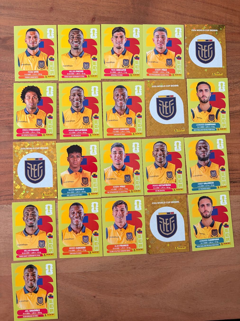Panini Sammelbilder & Trading cards: Panini Ecuador ECU 2026 – Gebraucht aus Solothurn von rah_g92d