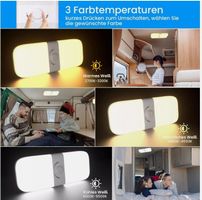 3 Farbmodi LED Dimmbar Deckenleuchte Lampe Wohnwagen