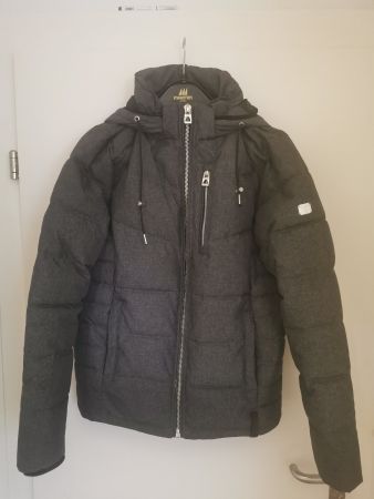 Warme Indigo Winterjacke M anthrazit inkl. Versand