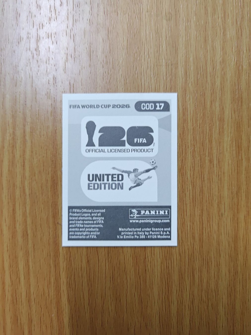 Panini Carte collezionabili: Panini WM 2026 Sticker - COD 17 – Usato da Hochdorf venduto da all_u_want 1
