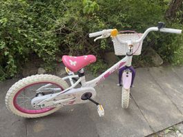 Racer Fairy 16 Zoll Kindervelo-Weiss/Rosa mit Korb(ab 1CHF)