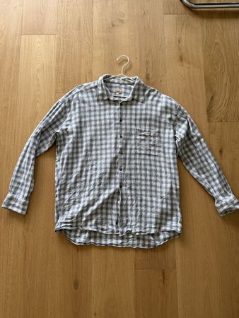 Romeo Gigli Hemd Shirt Top kariert grau weiss | Gr. XL