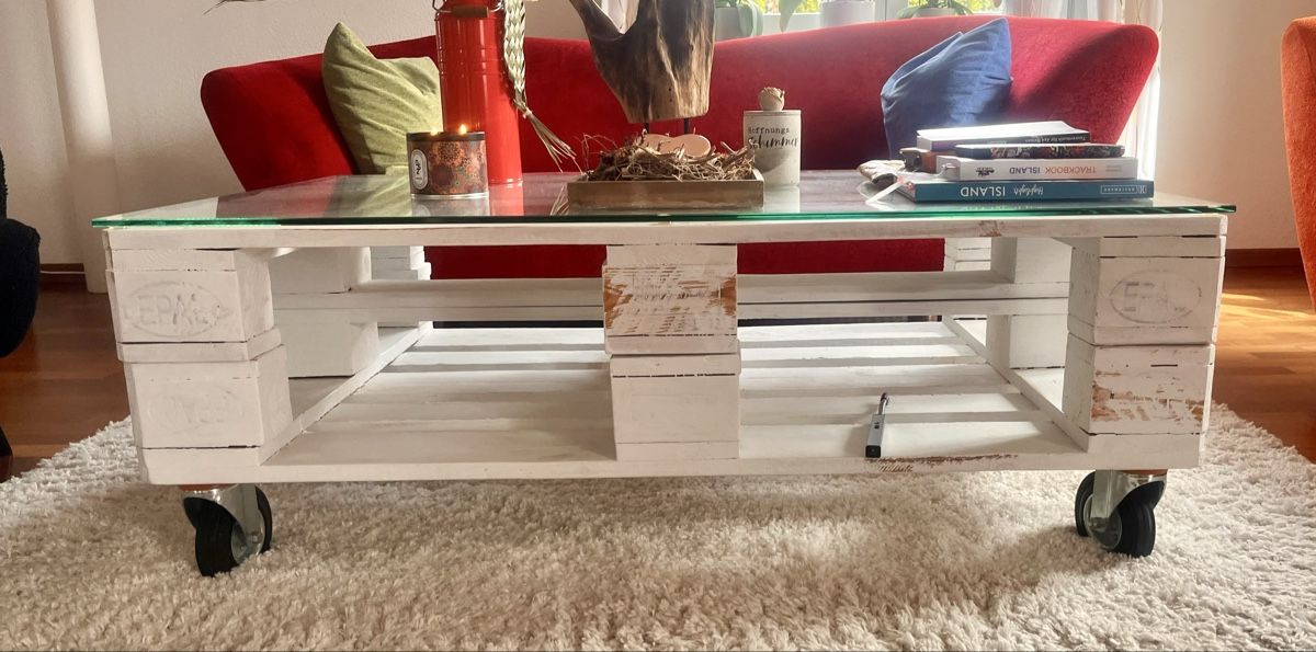 Tavoli: Retro Paletten-Tisch, Shabby Chic! – Usato da Lyss venduto da Morena2 1