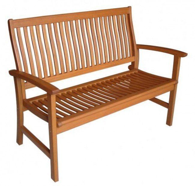 Gartenbänke 2 Sitzer 118/93/61 Massivholz geölt Kaufen auf Ricardo