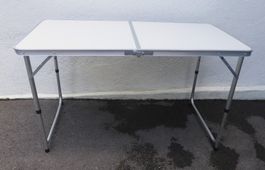 Klapptisch Camping Aluminium weiss 60x120x70 cm neu