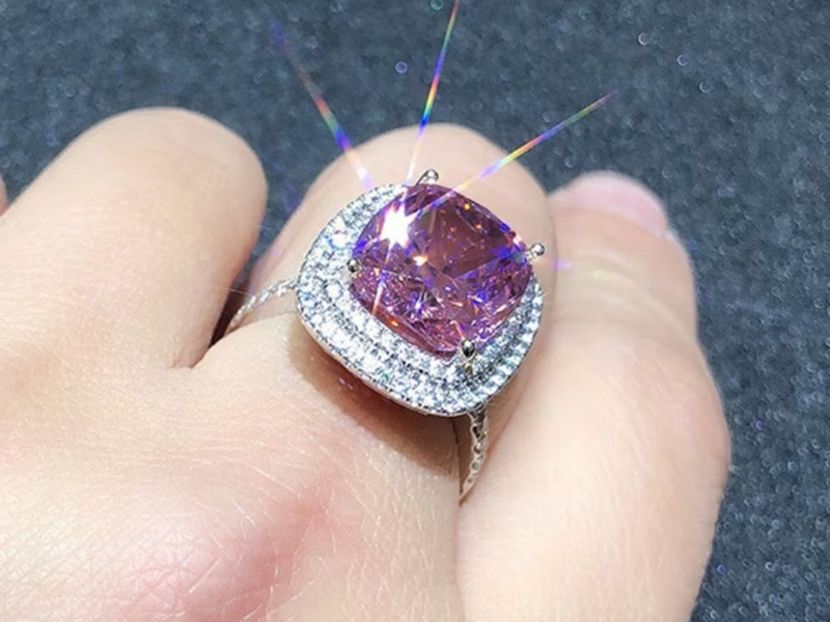 Ringe: Luxus Elegante Gr.18/8 Ring Farbe: Silber/Rosa – Neu (gemäss Beschreibung) aus Biel-Bienne von Roserosse13 9