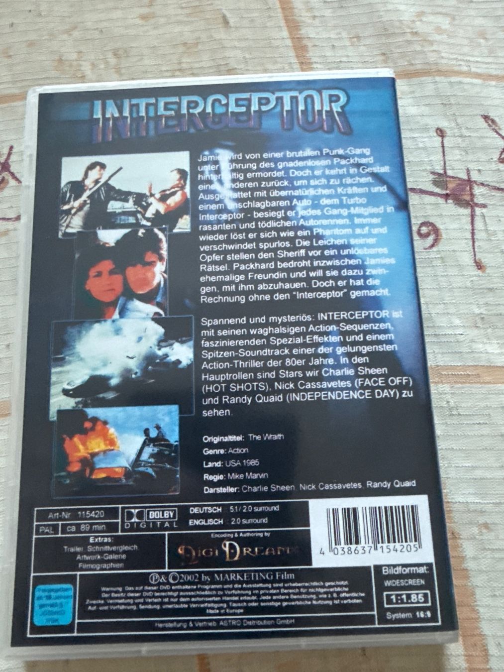 Tous les DVDs: Interceptor - The Wraith - Charlie Sheen – D'occasion à Schaffhausen par D-MAC 1