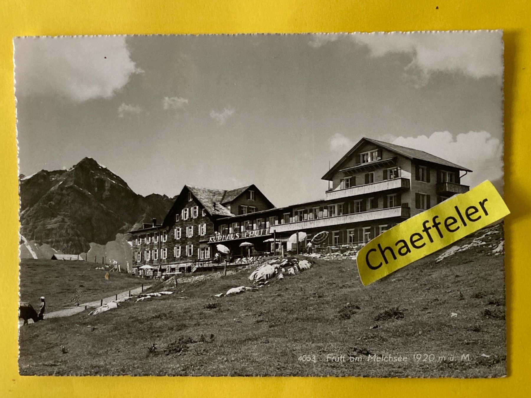Ansichtskarten: Hotel Kurhaus Frutt am Melchsee – Gebraucht aus Zürich von Chaeffeler