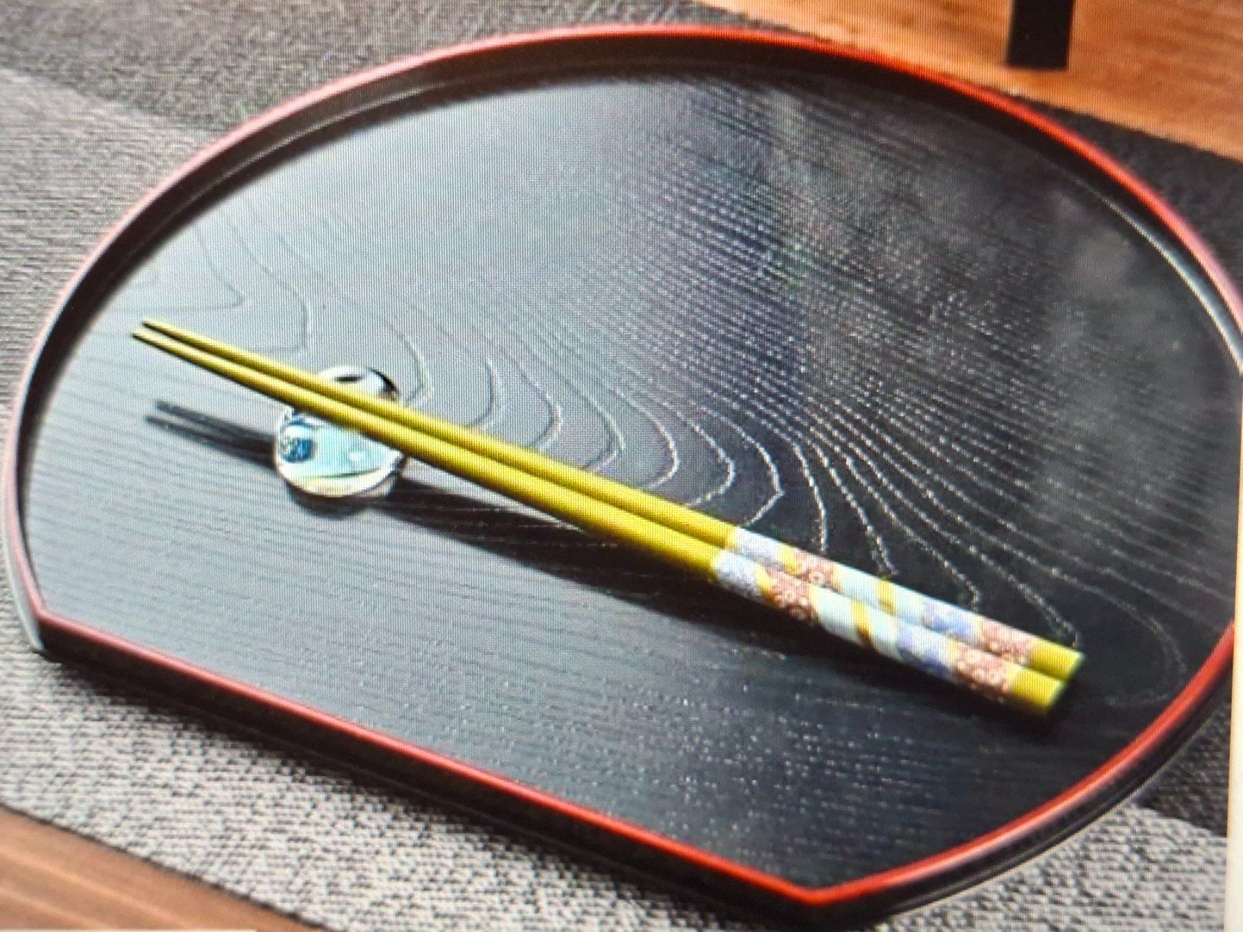 Couverts: Made in Japan lacquerware Chopstick & rest/Stäbchen set!! – Neuf (Voir description) à Goldach par mamakotzi 8