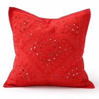 Kissen Rot Kissenhülle 40x40cm Baumwolle