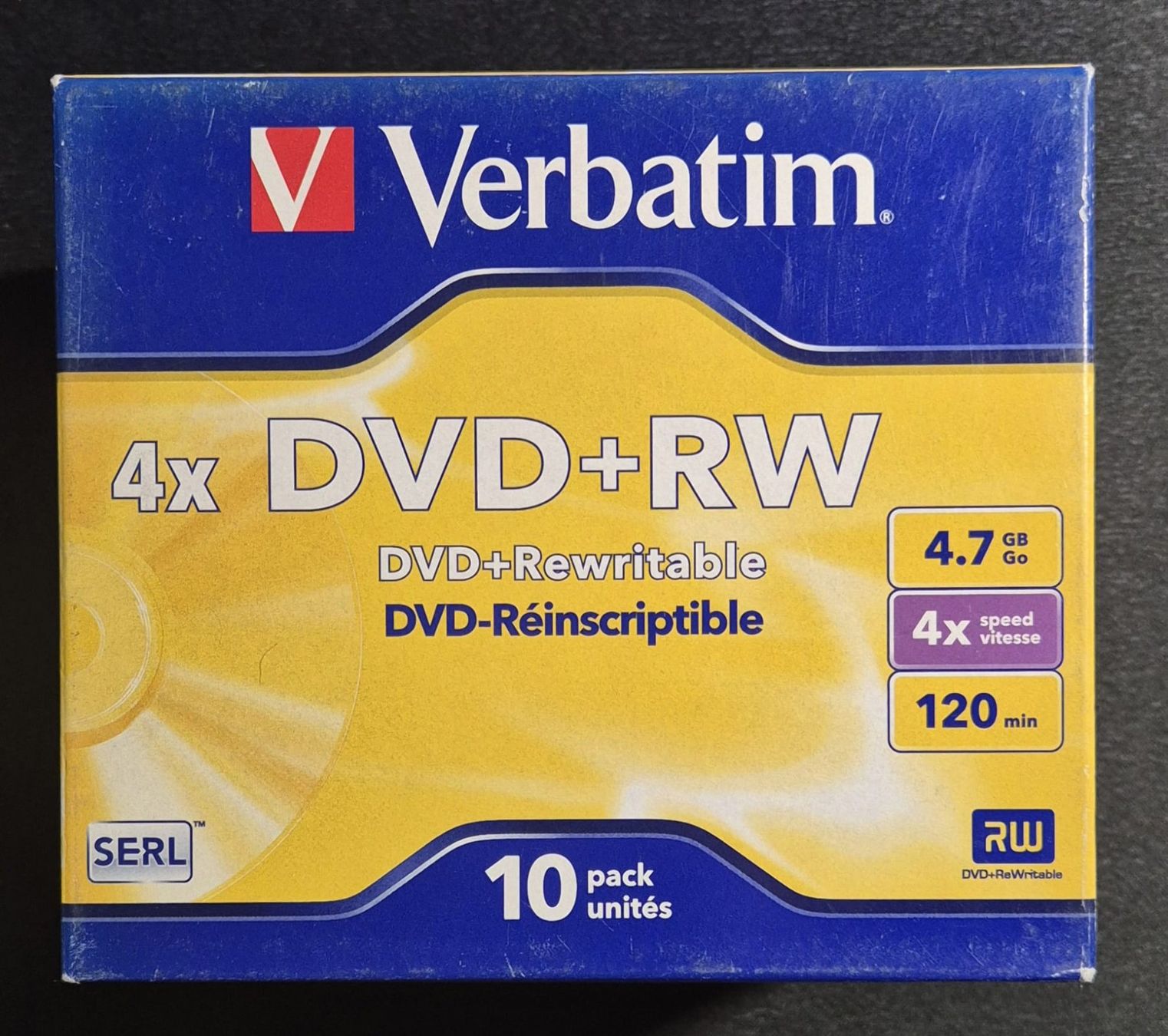 Tutti i DVDs: DVD+RW Verbatim 4x - Neuf - 10 pièces - Réinscriptible – Usato da Neyruz FR venduto da RetroLab_ 1