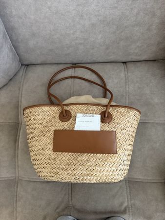 Tasche Claudie Pierlot Korbtasche mit Leder Details 