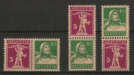 Zusammenhängende Nr. Z10 - Z12 **, KP 195.--