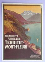 Affiche pour Chemin de Fer Funiculaire Territet-Mont-Fleuri