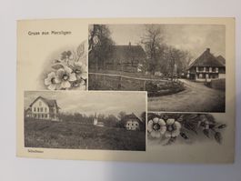 Ansichtskarte Merzligen mit Schulhaus 