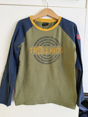 Long sleeve shirt Trollkids green blue 128