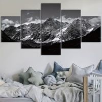 Bergbild Wandbild Berge 5 teilig Leinwand Natur Mountain NEU